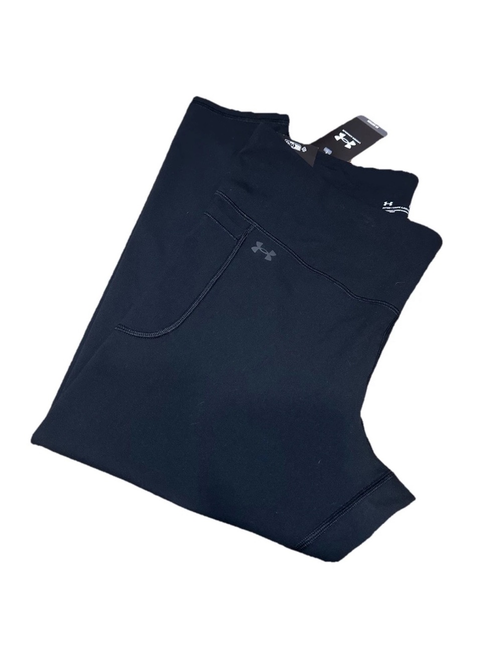 Under Armour Womens 2XL High Rise Ankle Leggings Black Motion Fitted NWT